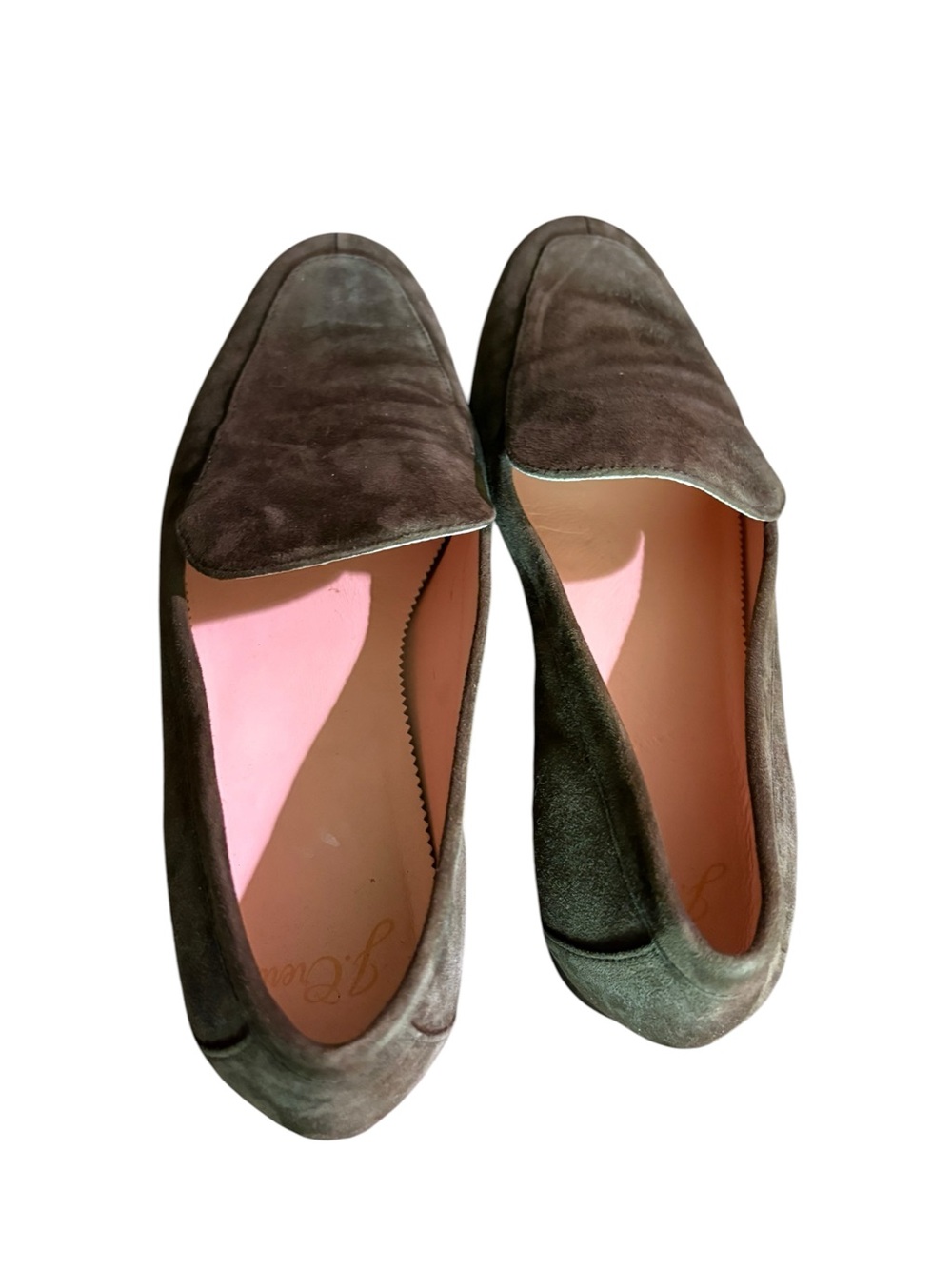 J.Crew Olive Green Suede Leather Loafer Flats | Women's Size 7 - Picture 7 of 7